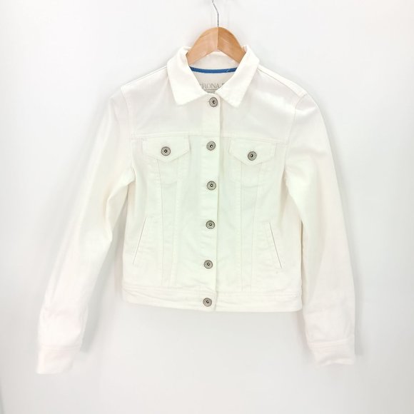 MERONA WOMANS XS DENIM WHITE JACKET - Picture 16 of 16